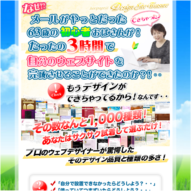 デザインサイト・トレジャー！「自分で管理コース」
