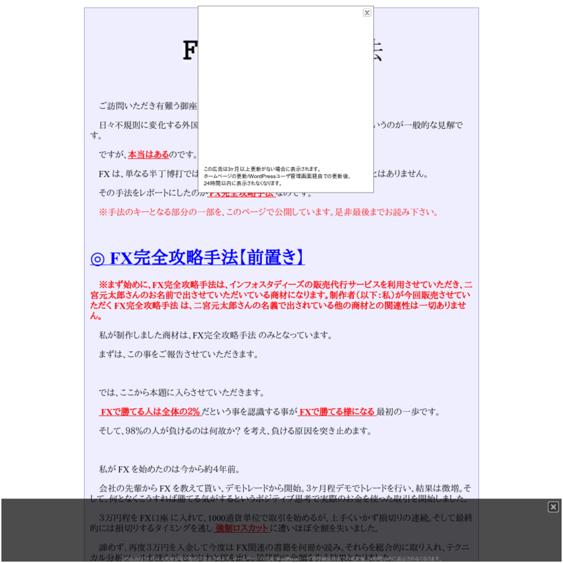 FX完全攻略手法