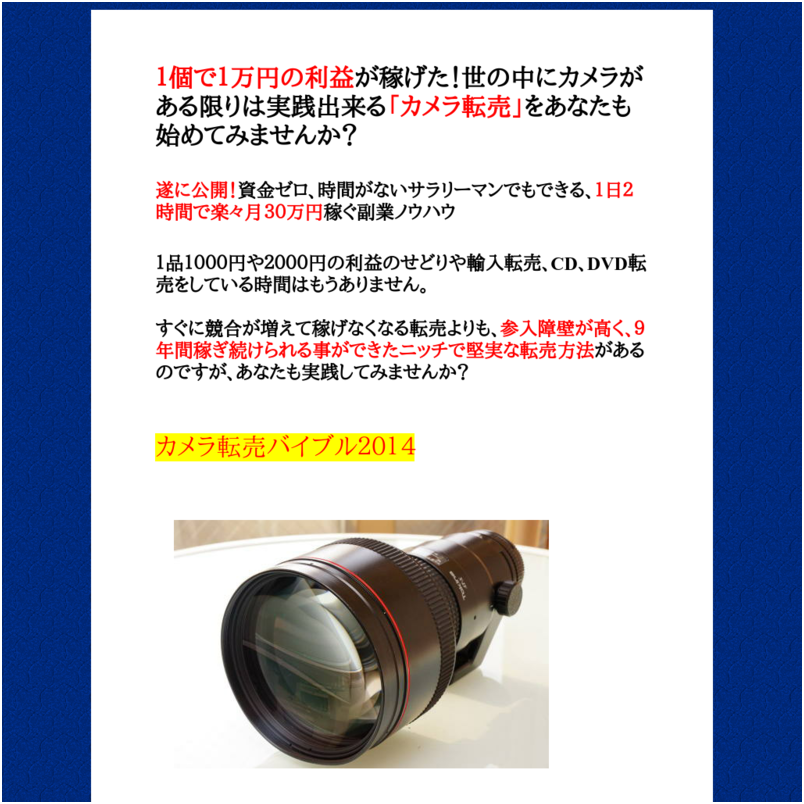 カメラ転売バイブル2014
