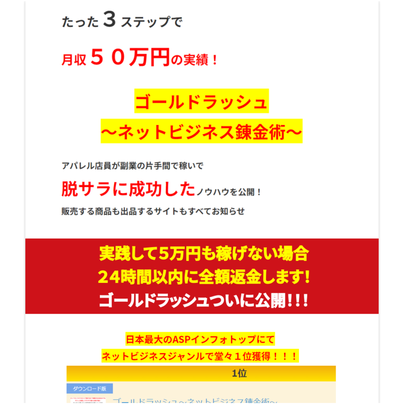 ゴールドラッシュ～ネットビジネス錬金術～