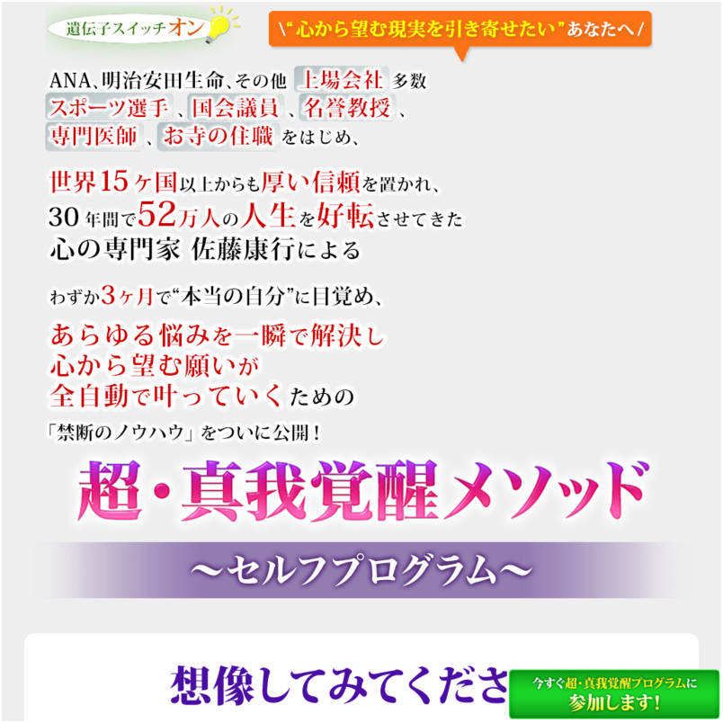 超・真我覚醒メソッド～セルフプログラム～